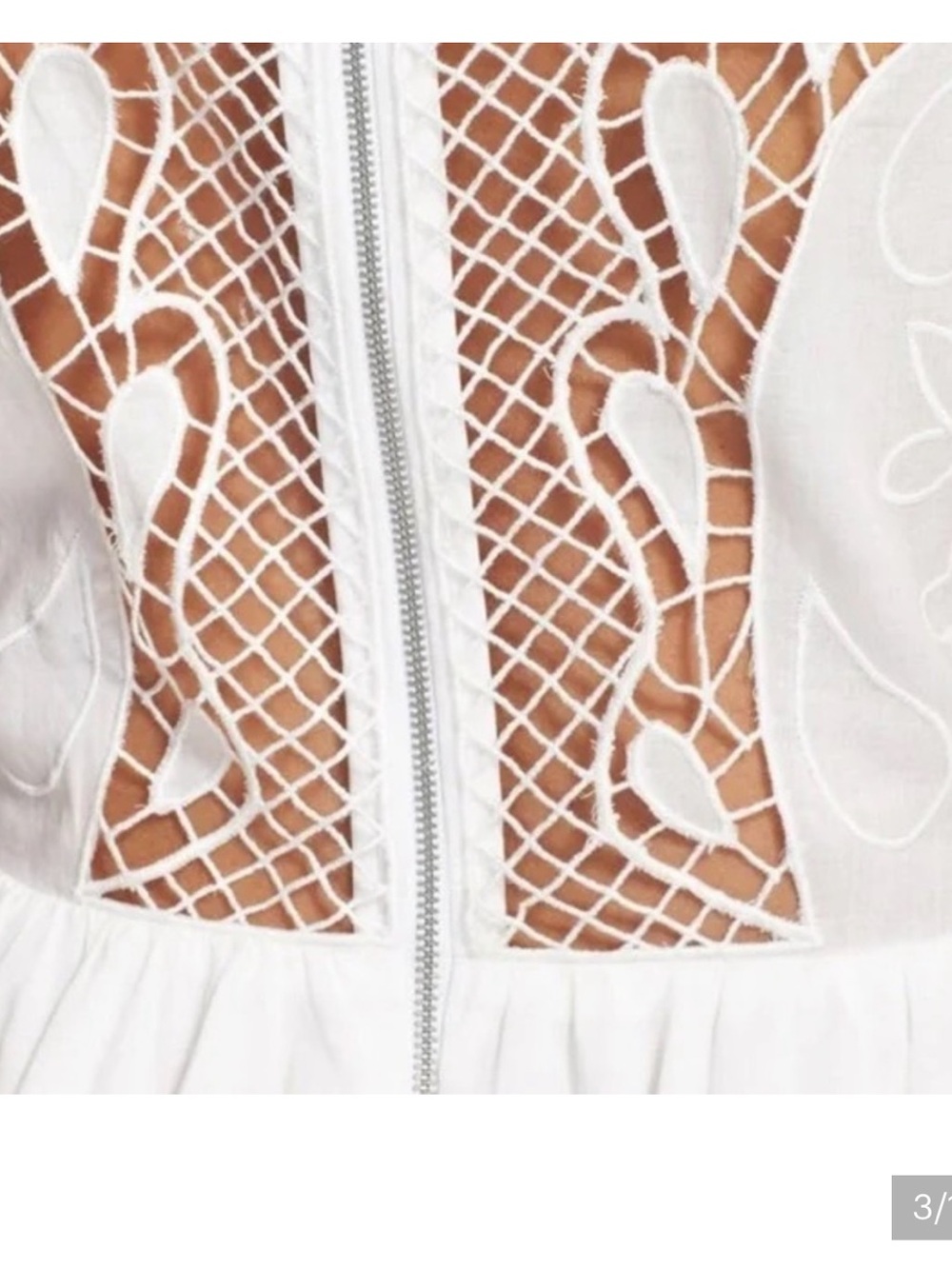 Alice + Olivia White Lace Fit & Flare dress - Picture 4 of 17